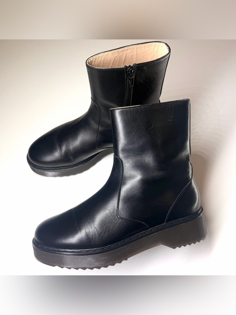 Comptoir des Cotonniers Women’s Ankle Boots Black Leather Size- 38